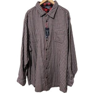 Cremieux Classic Fit Buffalo Plaid Reversible Long Sleeve Woven Shirt Sz 2XB